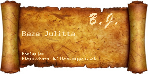 Baza Julitta névjegykártya
